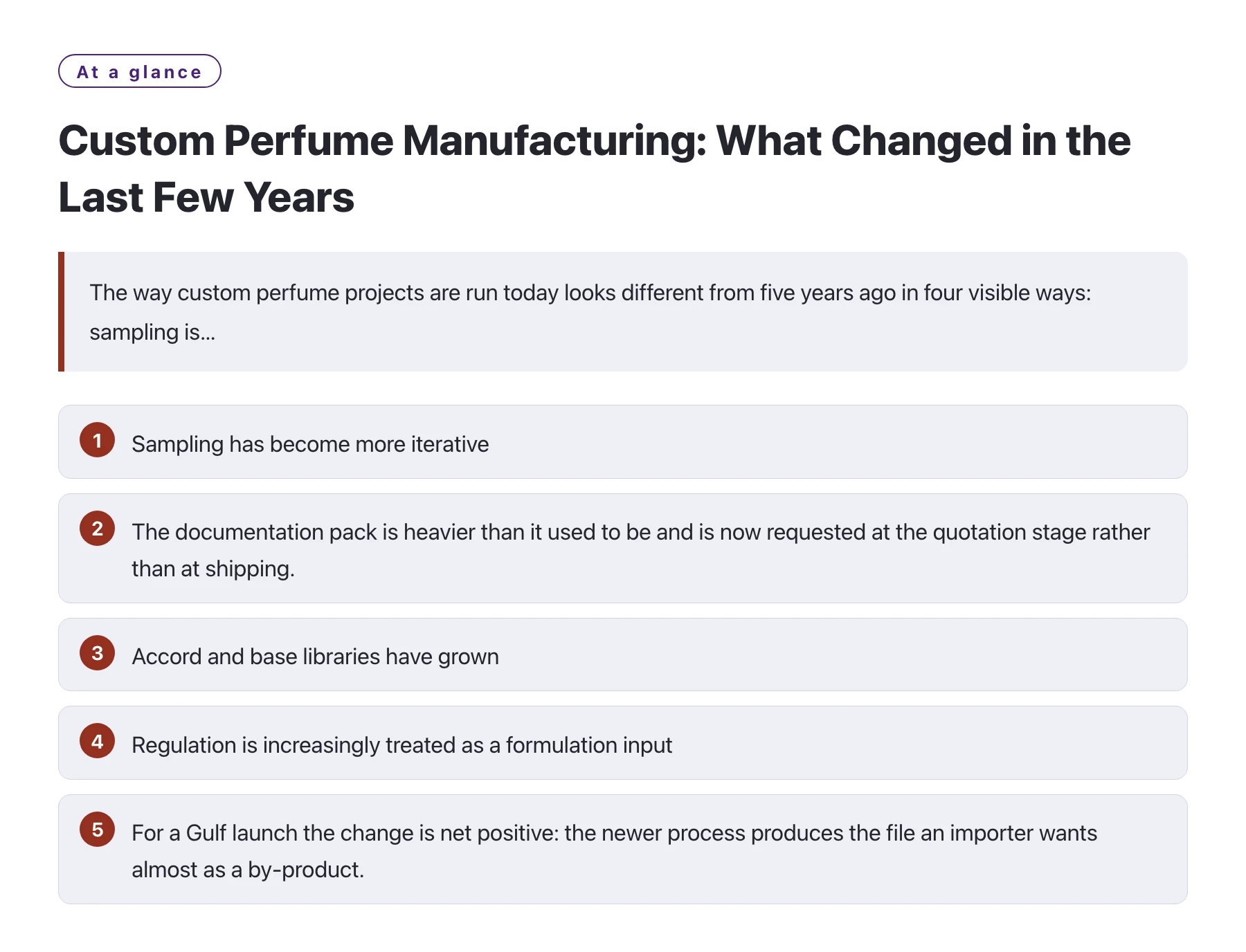 Custom Perfume Manufacturing: What Changed in the Last Few Years——全文要点速览